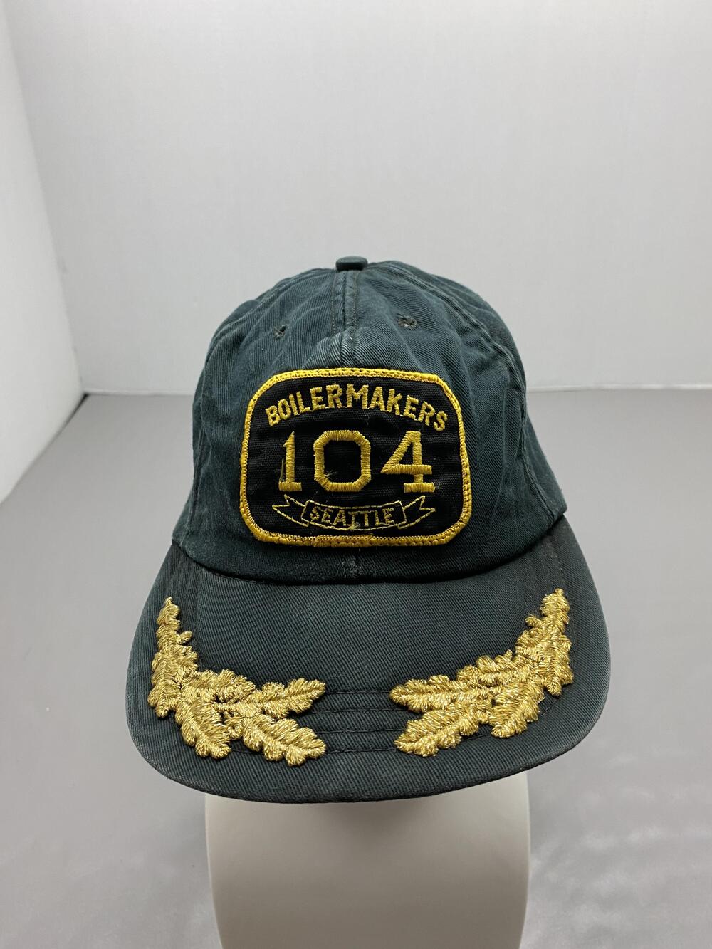 Boilermakers 104 Hat Cap Snap Back One Size Green Twill Baseball Cap Mens